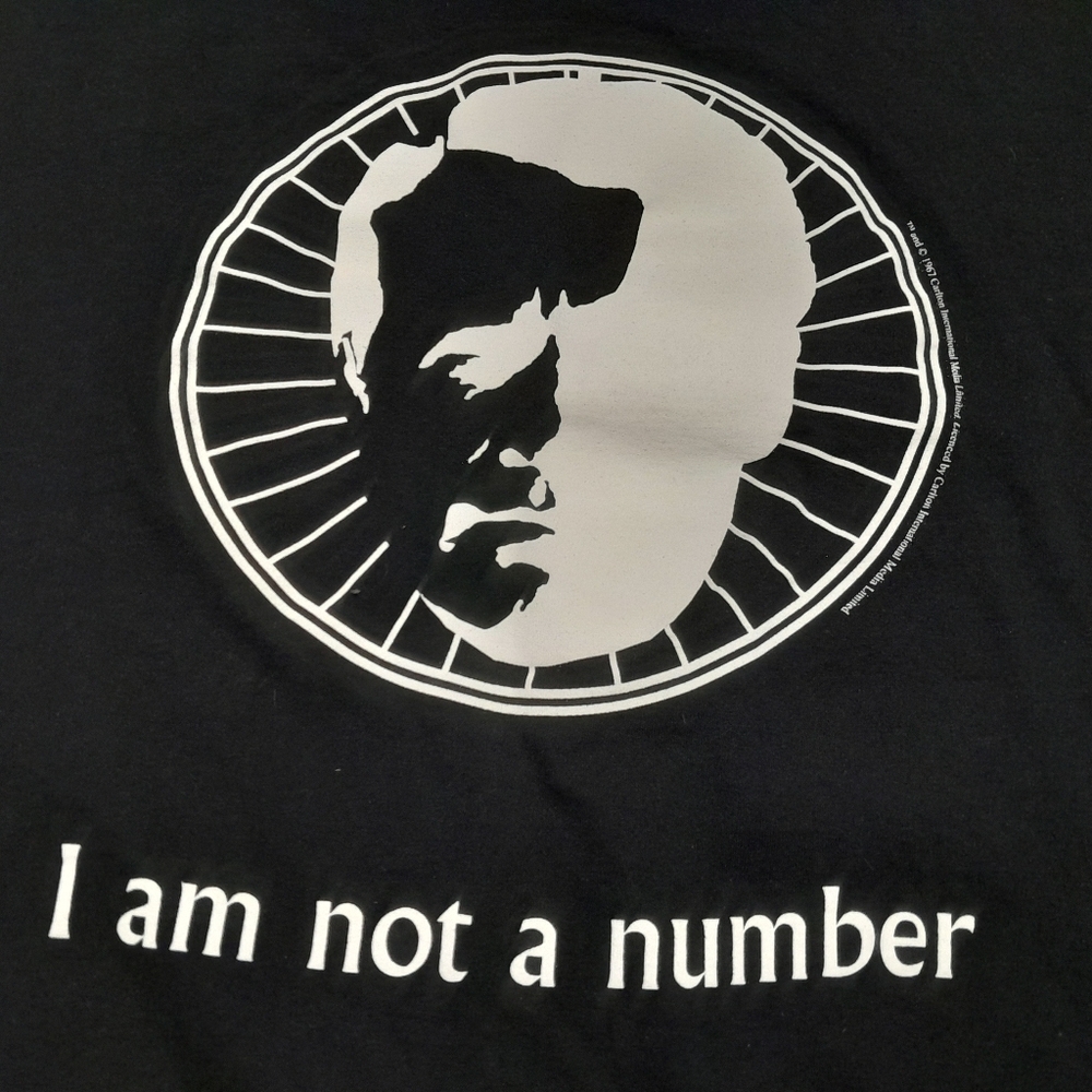 Vintage The Prisoner TV Show Promo T Shirt I AM NOT A NUMBER Size 2XL